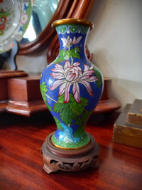Cloisonne Vase on Stand
