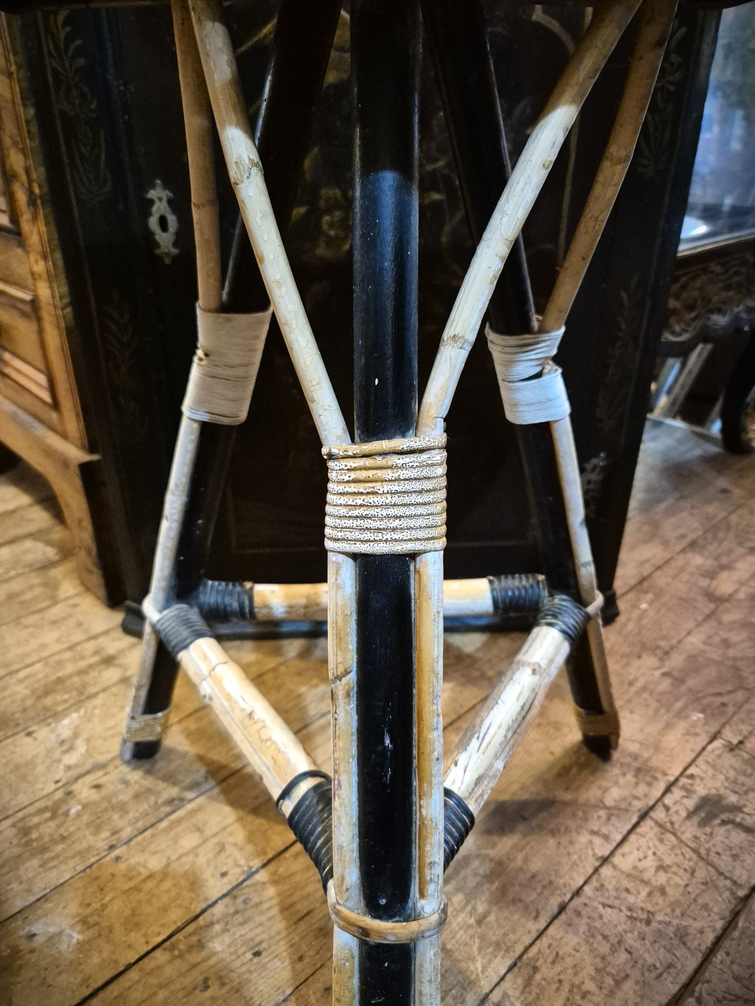 Mid Century stool cane legs