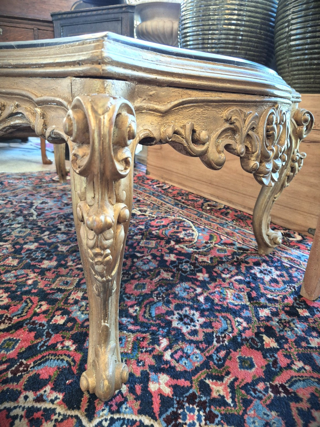 Ornate Marble Topped Coffee Table