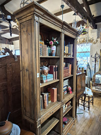 Side view of reproduction Baltic Pine Bookcase