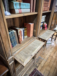 Pull out slides on baltic pine bookcase