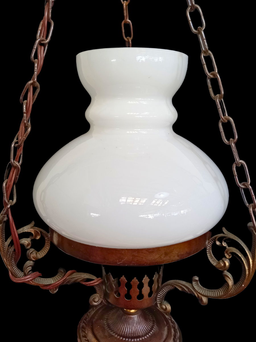 Electrified Hanging Kerosen Lamp