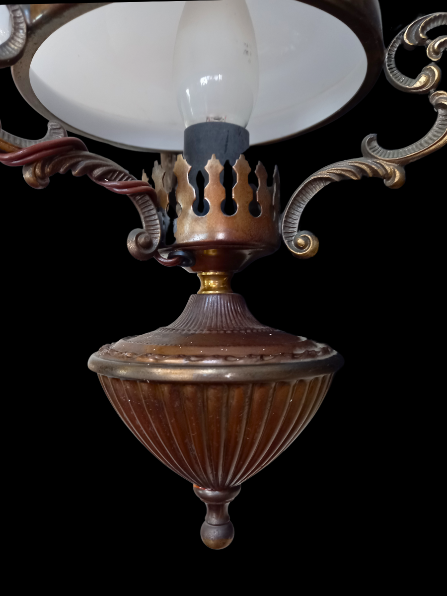 Electrified Hanging Kerosen Lamp
