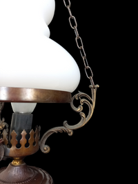 Electrified Hanging Kerosen Lamp