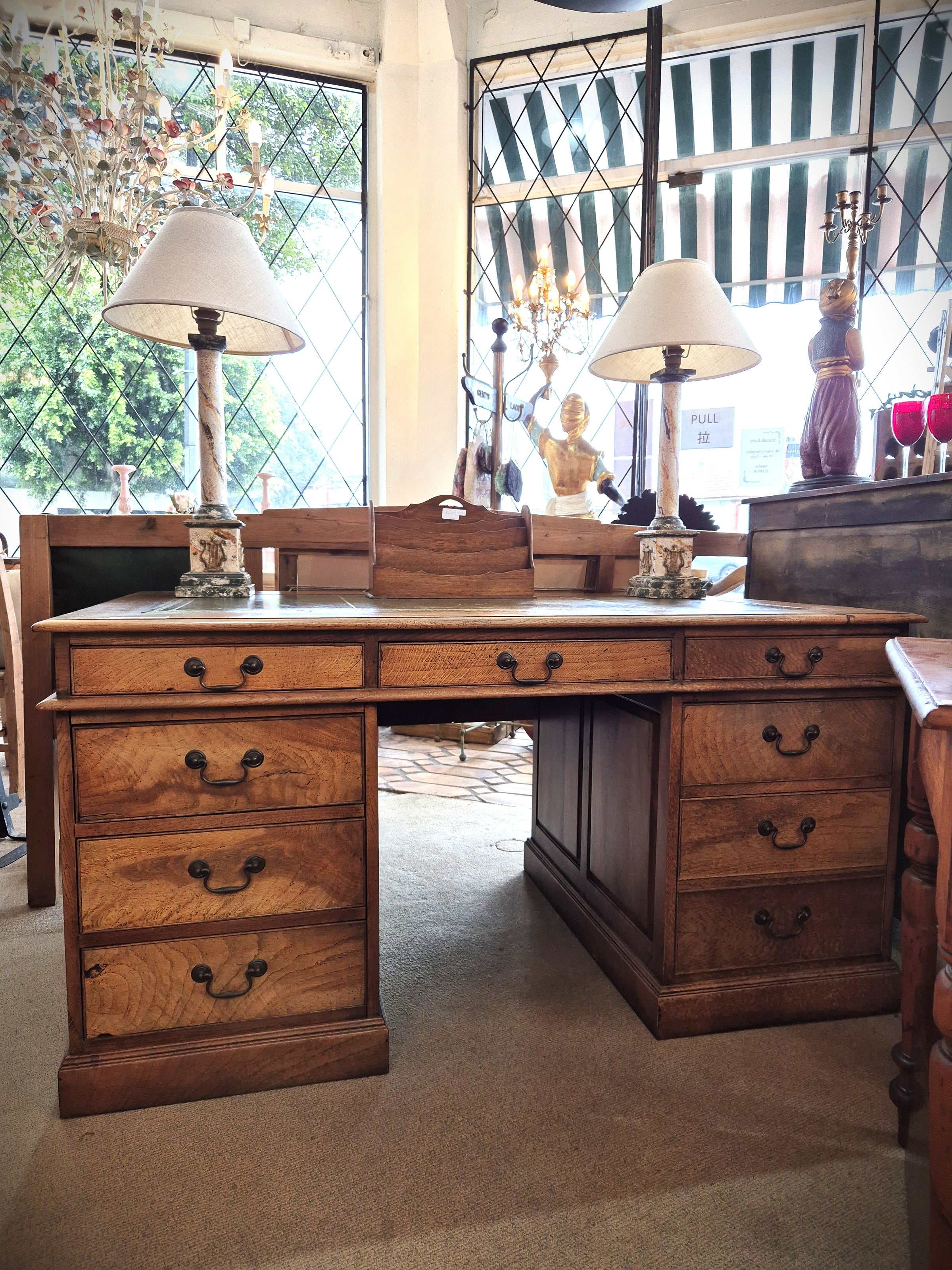 Vintage Oak Partners Desk