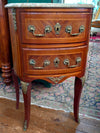 French Marble Top Bedside Table