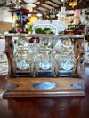 English Oak Tantalus & Decanters