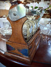 English Oak Tantalus & Decanters