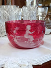 Mary Gregory Ruby Glass Bowl