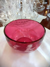 Mary Gregory Ruby Glass Bowl