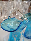 Mary Gregory Pair of Blue Vases