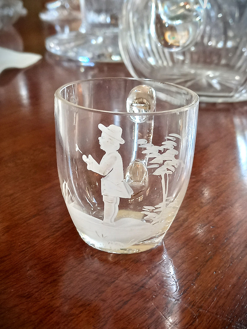 Mary Gregory Small Clear Cup