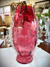 Mary Gregory Ruby Glass Vase