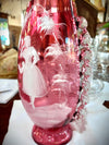 Mary Gregory Ruby Glass Vase