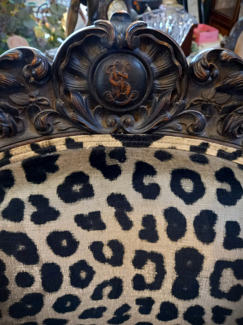 Victorian Leopard Print Chair