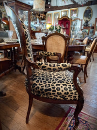 Victorian Leopard Print Chair