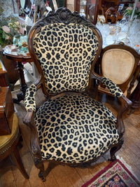 Victorian Leopard Print Chair