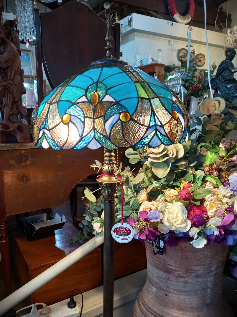 Tiffany Style Floor Lamp - Ocean Green