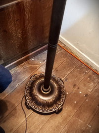 Tiffany Style Floor Lamp - Peacock Feather Shade