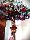 Tiffany Style Floor Lamp - Peacock Feather Shade
