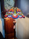 Tiffany Style Floor Lamp - Peacock Feather Shade