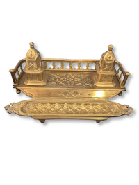 Victorian Double Inkwell Standish