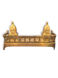 Victorian Double Inkwell Standish back view