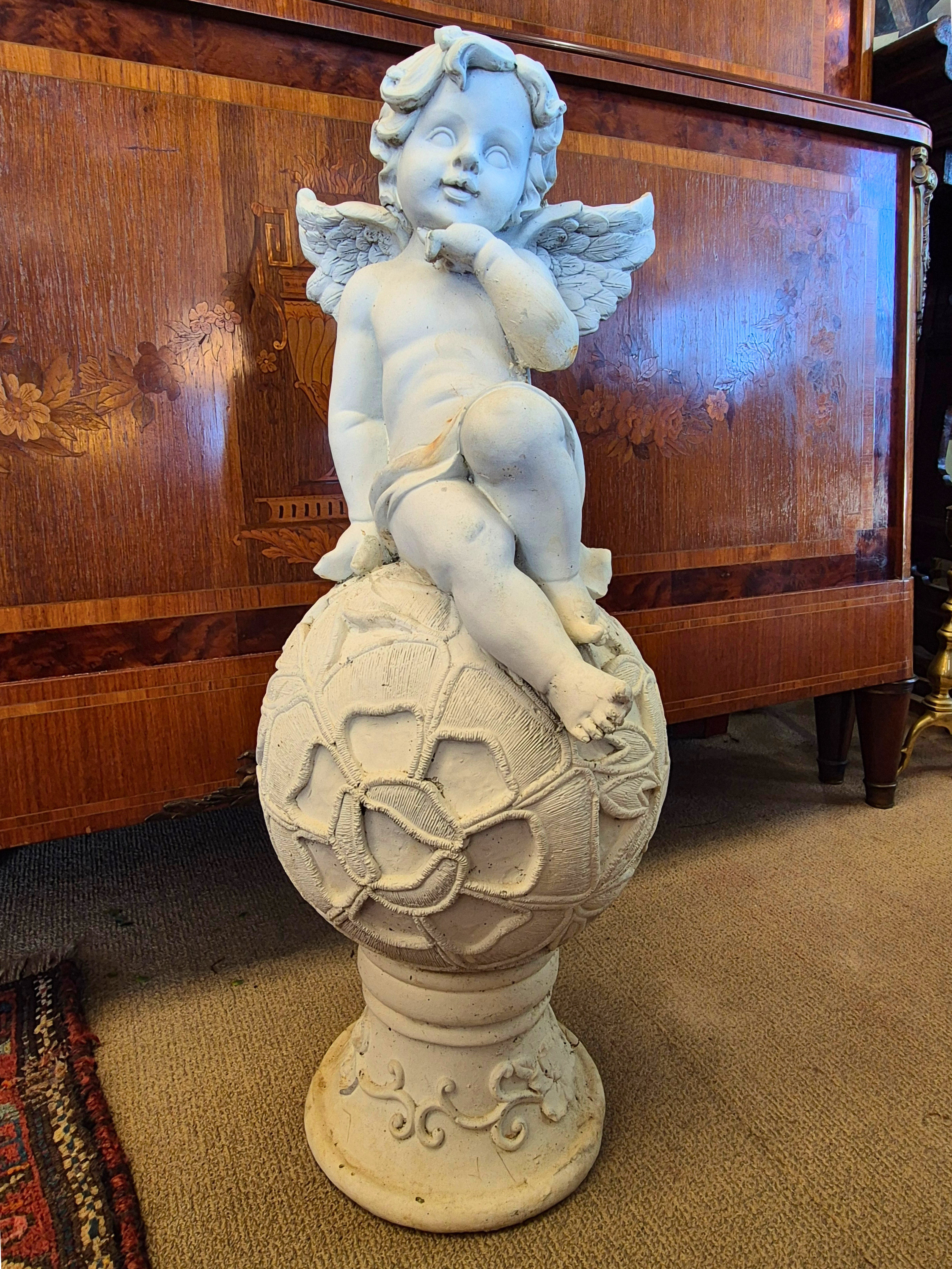 Vintage Cherub Garden Statue