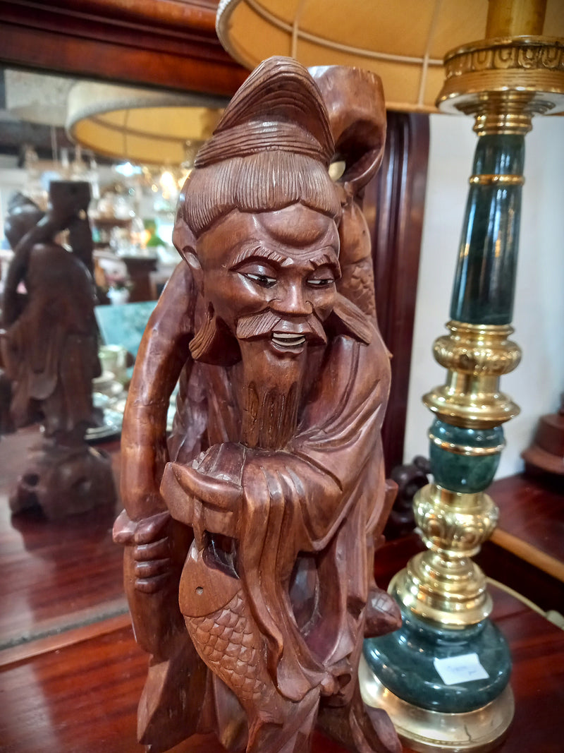 Chinese Carved Lamp Base
