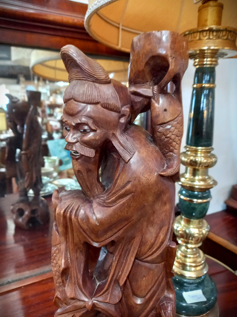 Chinese Carved Lamp Base