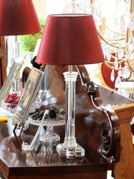 Pair of Designer Acrylic Lamps