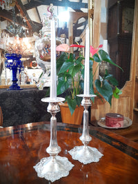 Pair of Tall EPNS Candlesticks