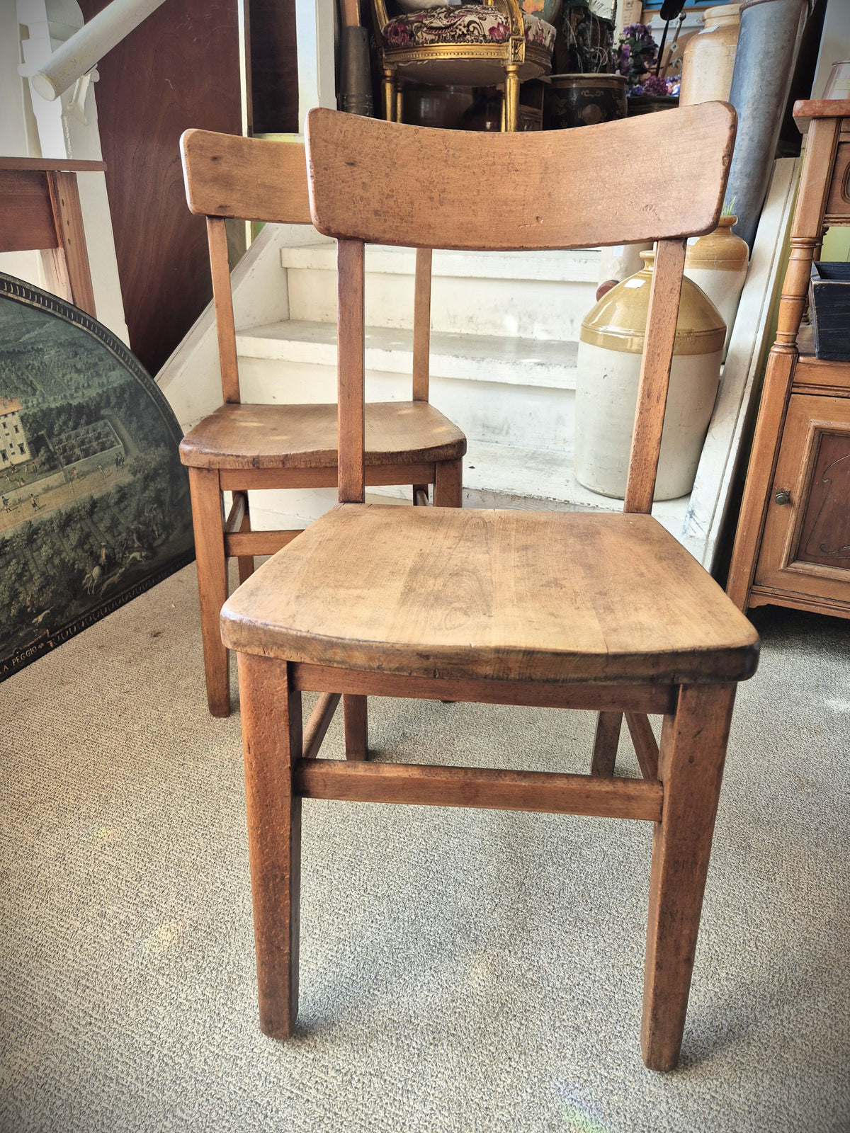 Two English School Chairs circa 1910