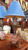 Pair French Marble Base Table Lamps