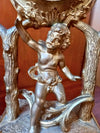 French Gilded Bronze Cherub Clock