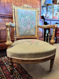Pair of French Giltwood Armchairs