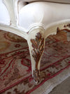 French painted wingback armchair