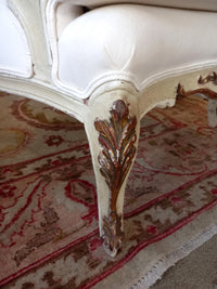 French painted wingback armchair