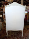 French painted wingback armchair