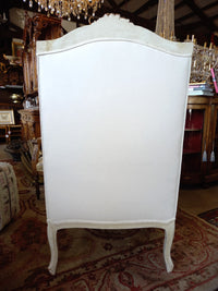 French painted wingback armchair