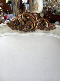 French painted wingback armchair