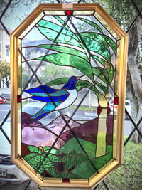 Kererū ledlight glass panel