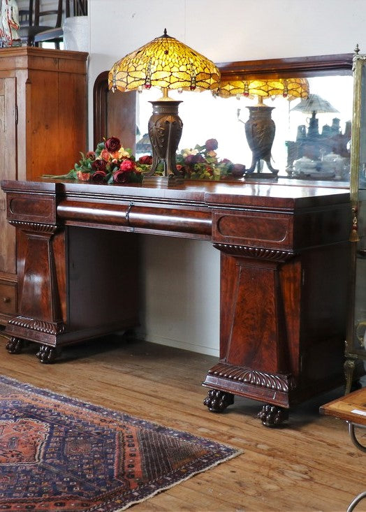 William IV Mirror-Backed Pedestal Sideboard
