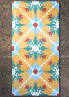 Mustard with Red Tulip Tiles