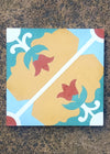 Mustard with Red Tulip Tiles