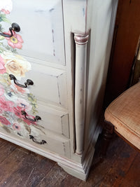 Painted Floral Chest of Drawers