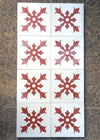 Red Tulip on White Tiles