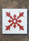 Red Tulip on White Tiles