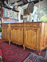 Vintage European Beech Reproduction Sideboard