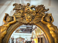 Reproduction cherub mirror top